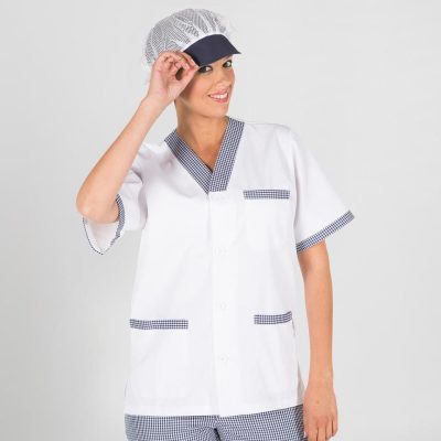 BLUSA SANITARIO PICO ABIERTO BOTONES COMBI