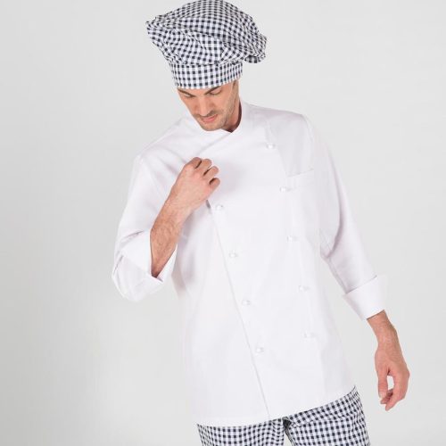 CHAQUETA COCINA UNISEX NÁPOLES ANTIMANCHAS TEFLON